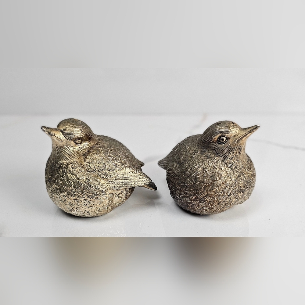 Silver Plated‎ Birds Salt and Pepper Shaker Set